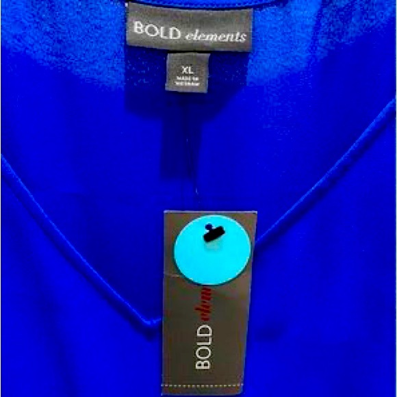 Bold Elements Women’s Royal Blue Romper Lined Cold Shoulder NWT - Picture 2 of 7